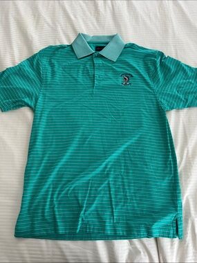 Bobby Jones 2018 US Open at Shinnecock Teal Green Striped Polo
